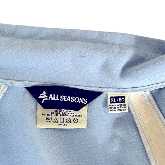 All Seasons Women's Light Blue Jacket XL Full Zip Polyester Spandex - Picture 10 of 11